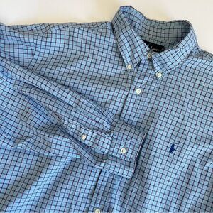 Ralph Lauren Men's XL Cotton Multicolor Plaid Long Sleeve Button Down Shirt